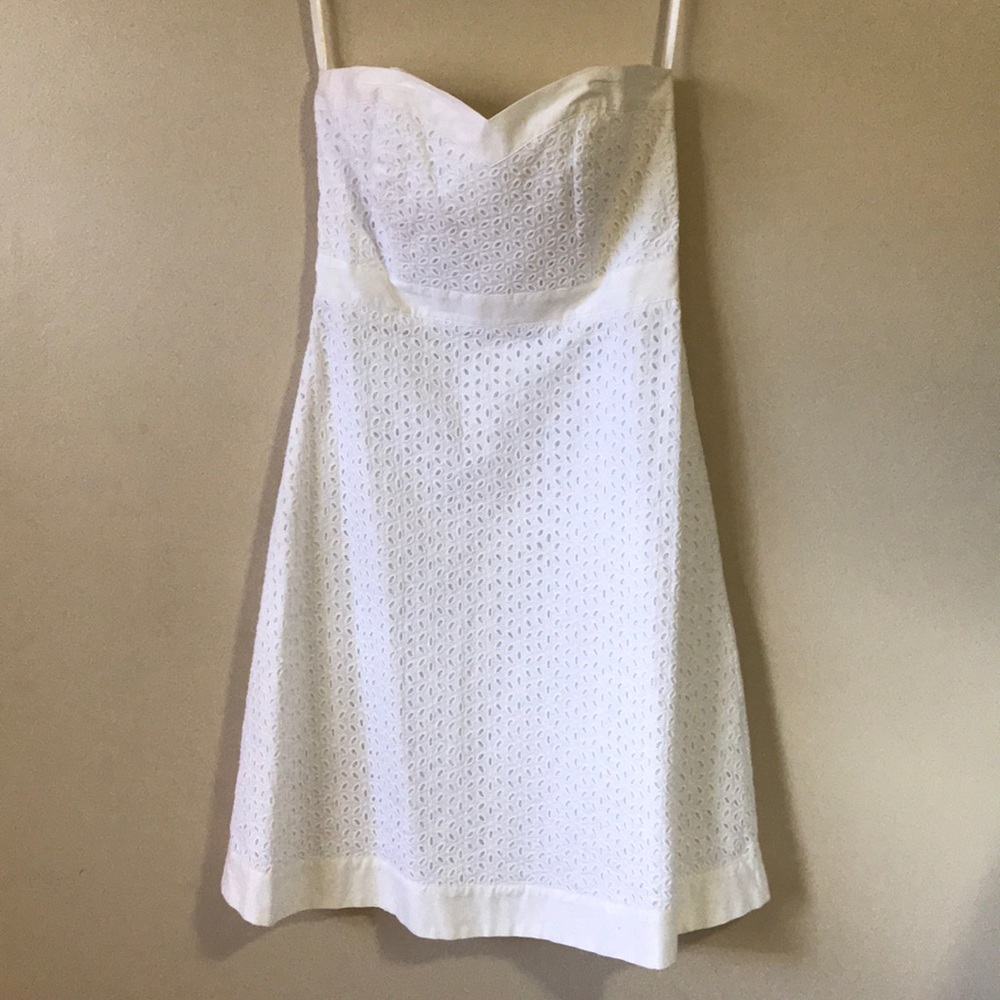 White House Black Market Strapless A-line Dress